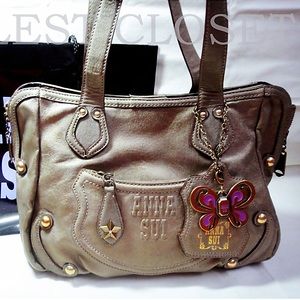 NEW AUTH ANNA🦋SUI Bronze Butterfly Leather Bag ♥️
